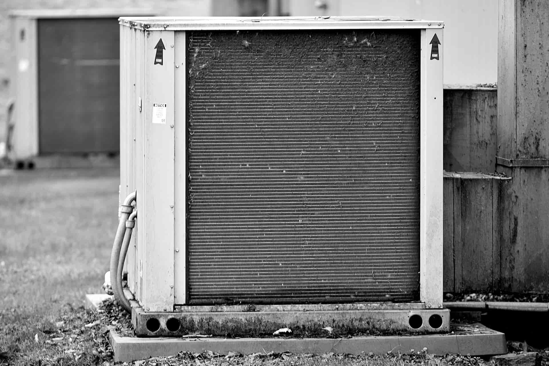 An HVAC furnace panel during maintenance