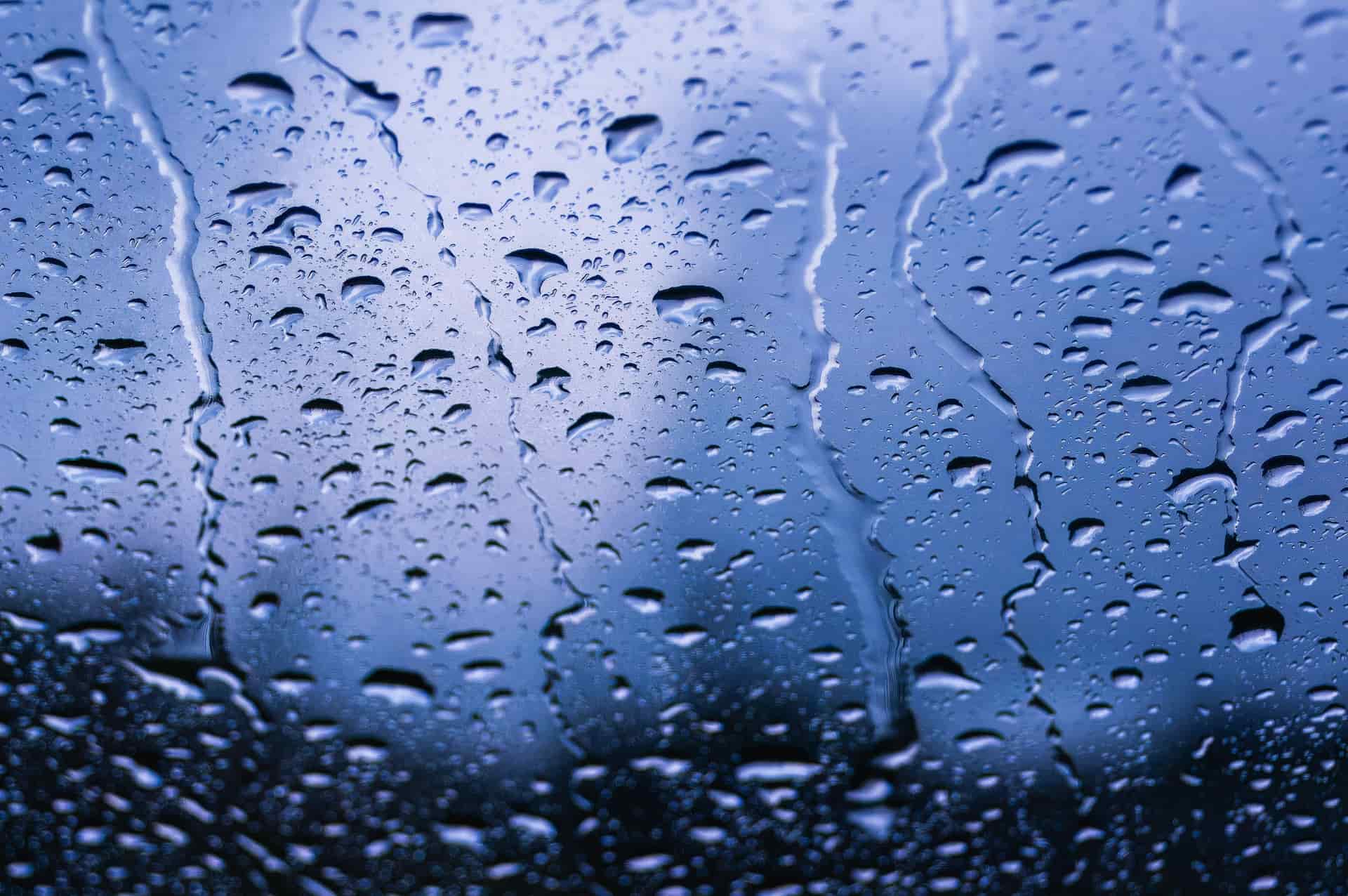 Condensation forming on the inside of a cold window