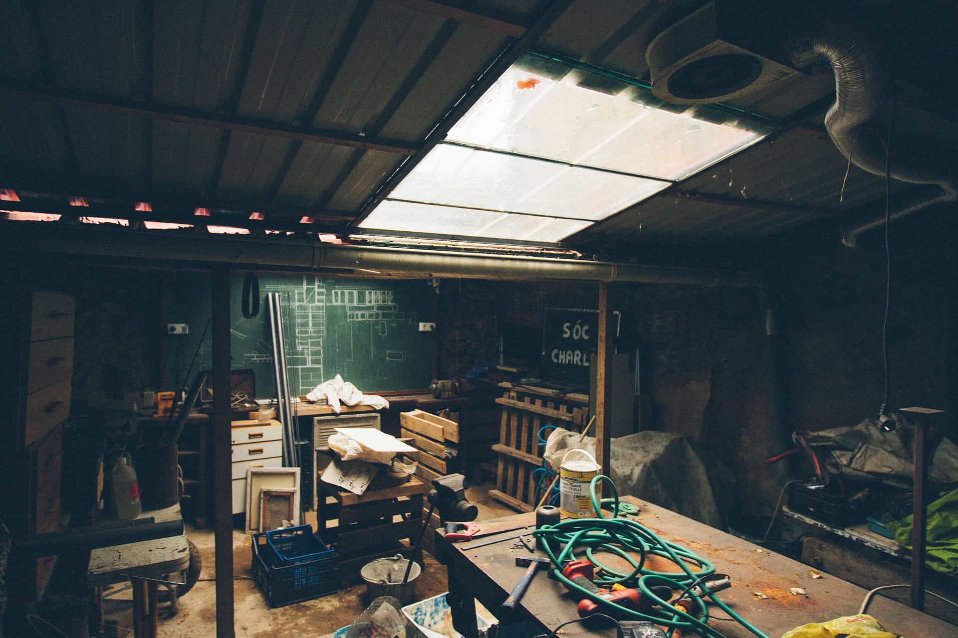 Pipes and a furnace in a home mechanical room